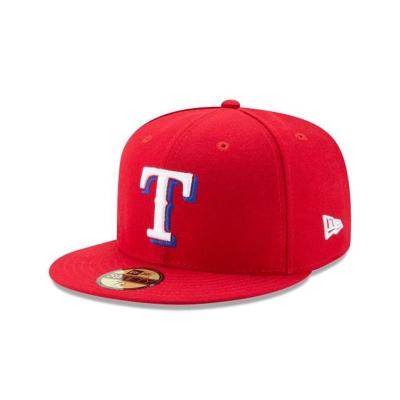 Texas Rangers Gorra | New Era MLB Authentic Collection 59fifty Fitted Cap Mexico - Rojos